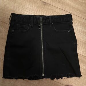 Aeropostale Black Pencil Mini Skirt with Silver Zipper